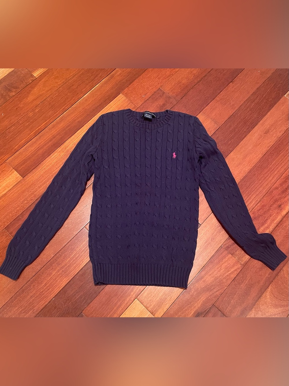 Ralph Lauren Sport Navy Cable Knit Sweater